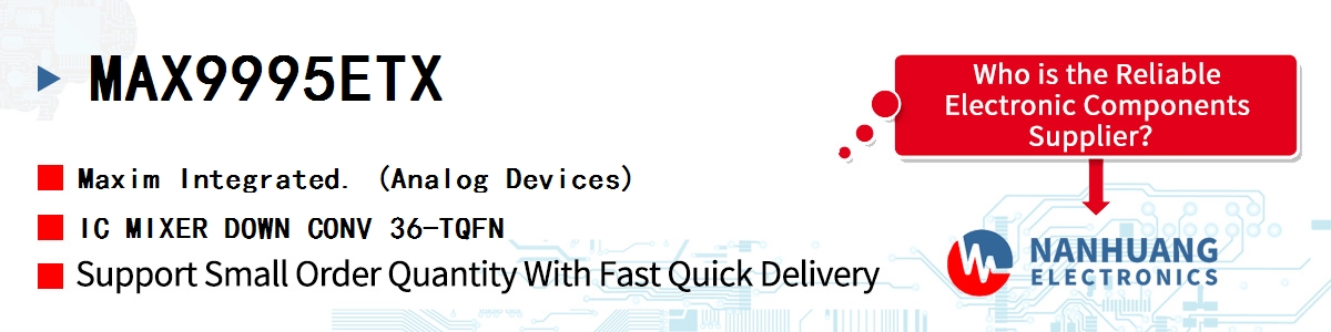 MAX9995ETX+ Maxim IC MIXER 1.7-2.2GHZ DWN 36TQFN