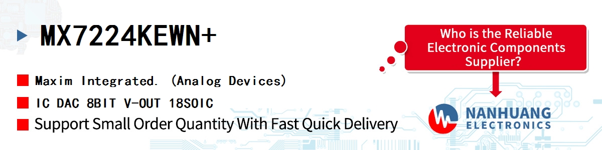 MX7224KEWN+ Maxim IC DAC 8BIT V-OUT 18SOIC