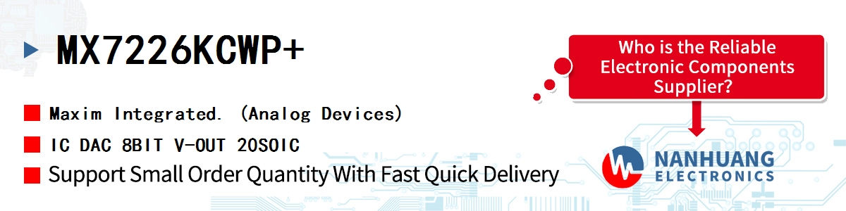 MX7226KCWP+ Maxim IC DAC 8BIT V-OUT 20SOIC