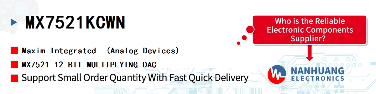 MX7521KCWN Maxim MX7521 12 BIT MULTIPLYING DAC