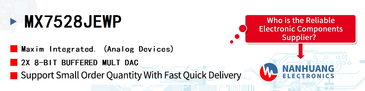 MX7528JEWP Maxim 2X 8-BIT BUFFERED MULT DAC