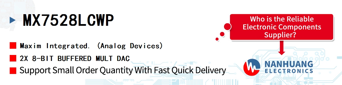 MX7528LCWP Maxim 2X 8-BIT BUFFERED MULT DAC