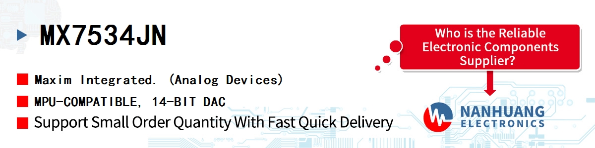 MX7534JN+ Maxim IC DAC 14BIT A-OUT 20DIP
