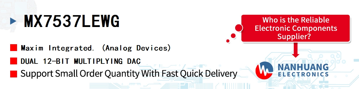 MX7537LEWG Maxim DUAL 12-BIT MULTIPLYING DAC