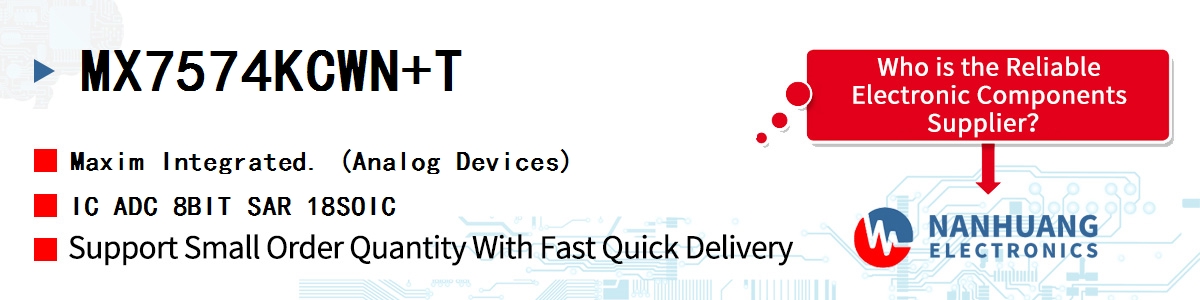 MX7574KCWN+T Maxim IC ADC 8BIT SAR 18SOIC