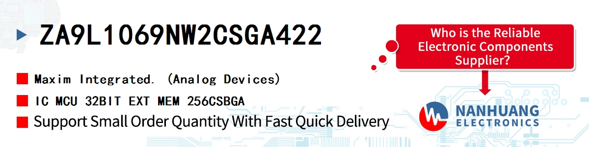 ZA9L1069NW2CSGA422 Maxim IC MCU 32BIT EXT MEM 256CSBGA